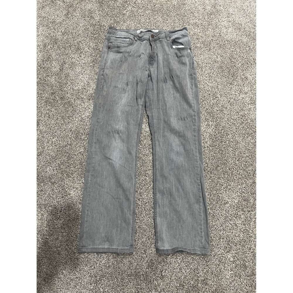 Barbell Apparel Mens Grey Straight Leg Athletic Fit Jeans Style D023 Size 34
